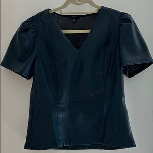 Ann Taylor Faux Leather Top